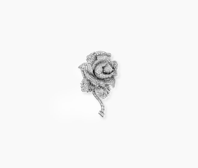 “ROSE” CLIP BROOCH, 1938 <br>CARTIER COLLECTION