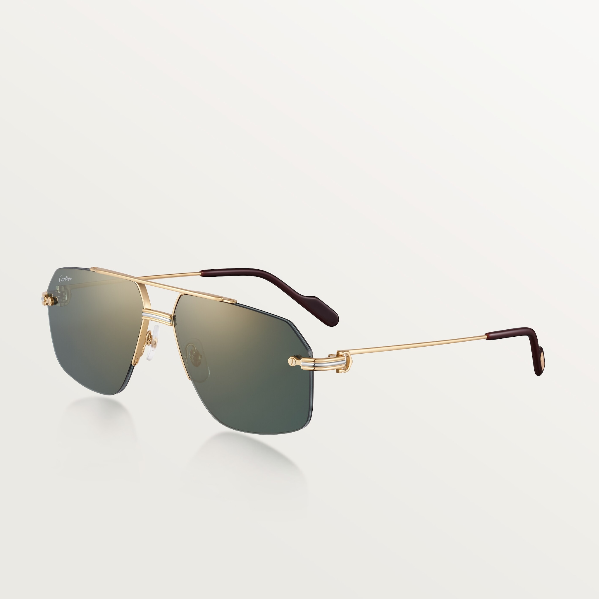 CRESW00656 Premiere de Cartier sunglasses Smooth golden finish metal green lenses Cartier
