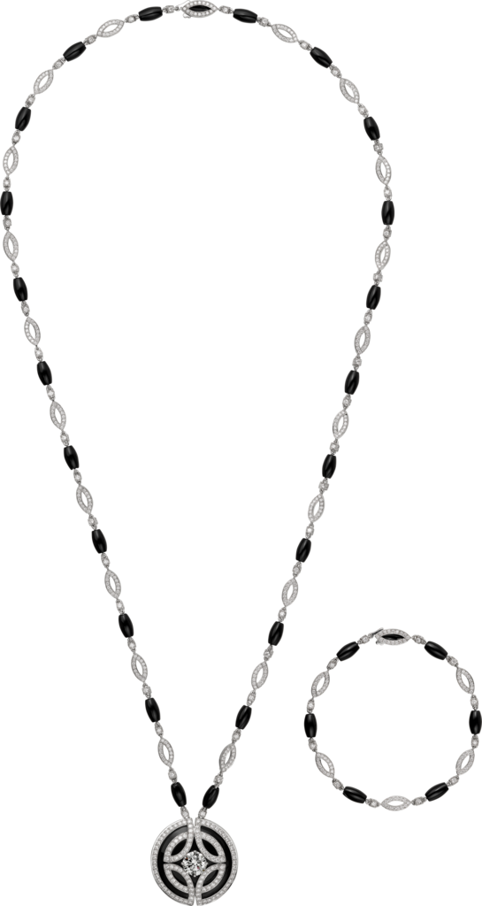 Galanterie de Cartier necklaceWhite gold, black lacquer, onyx, diamonds