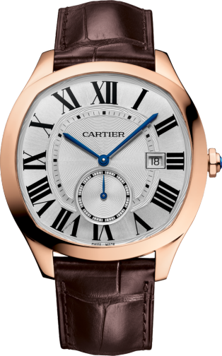 Drive de Cartier watch Large model, automatic movement, rose gold, leather