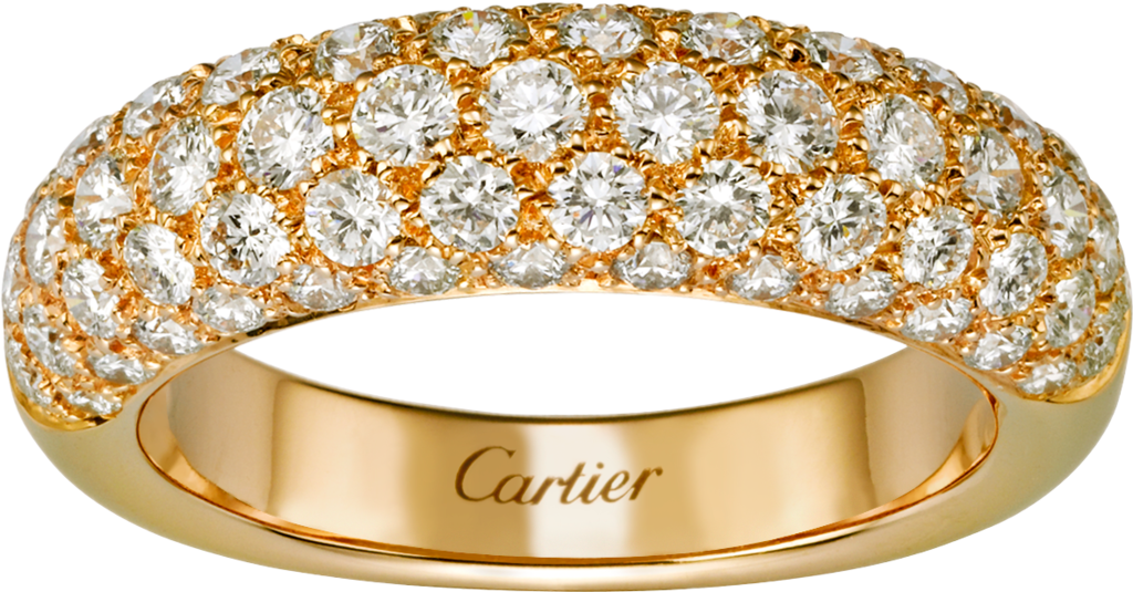 cartier gold and diamond ring