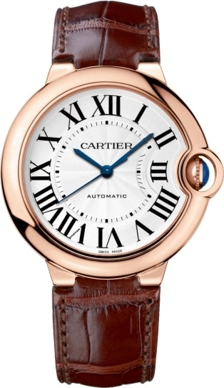 cartier gold watch leather strap