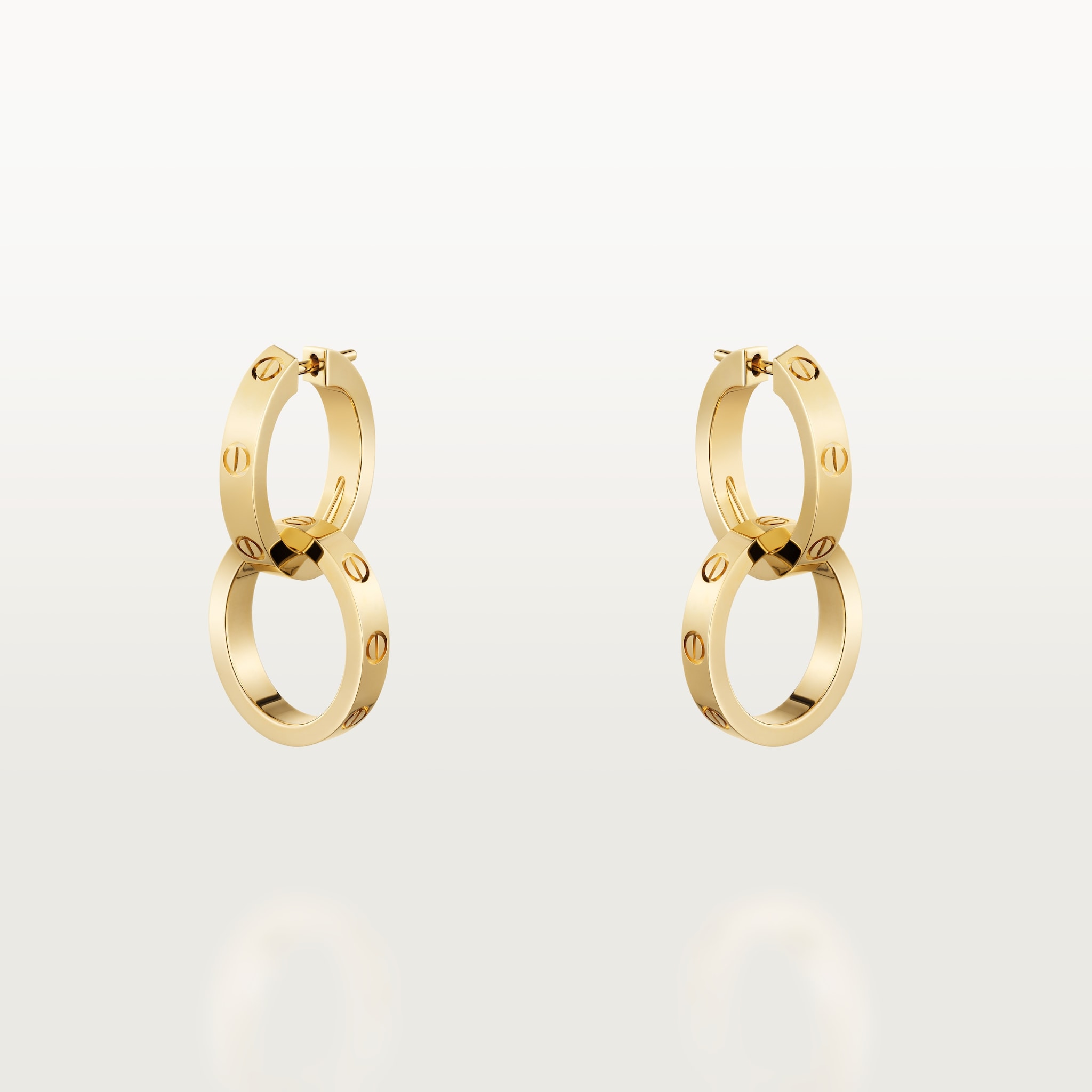 Love earringsYellow gold