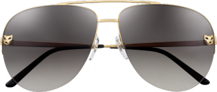 Panthère de Cartier sunglasses Metal, smooth golden finish, graduated grey lenses