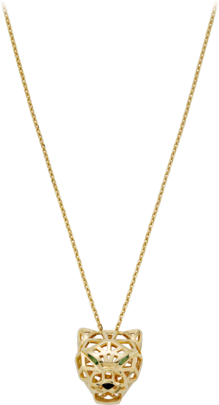 Panthère de Cartier necklace Yellow gold, tsavorite garnets, onyx