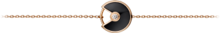 Amulette de Cartier bracelet, XS model Rose gold, diamond, onyx