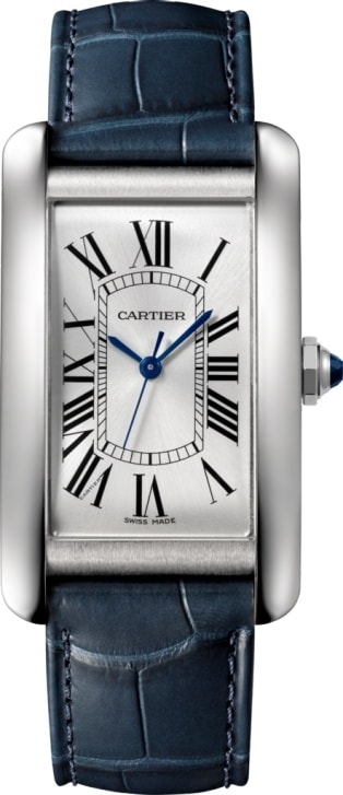 mens cartier leather strap watch