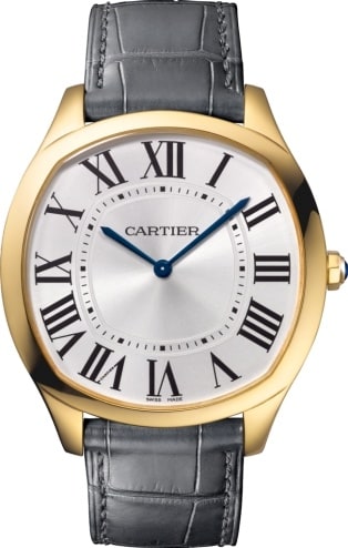 cartier gold watch leather strap