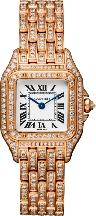 cartier gold and diamond watch