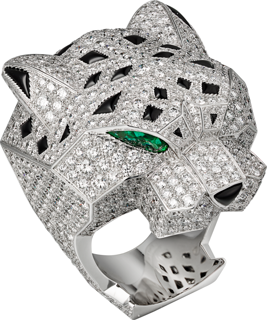 cartier diamond panther ring