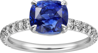 Solitaire 1895 Platinum, sapphire, diamonds