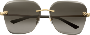 Panthère de Cartier sunglasses Champagne golden-finish metal, graduated brown lenses