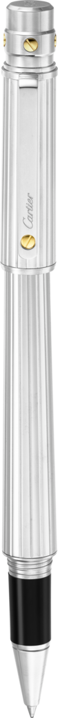 Santos de Cartier rollerball penLarge model, engraved metal, palladium and gold finishes