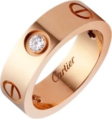 cartier love ring rose gold with diamonds