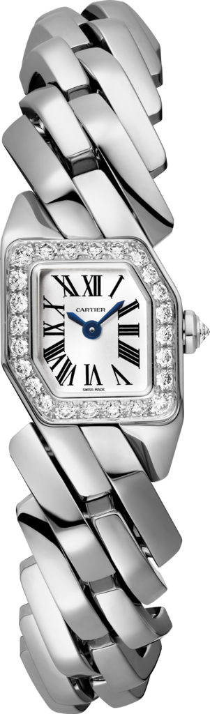 Maillon de Cartier watchSmall model, quartz movement, white gold, diamonds