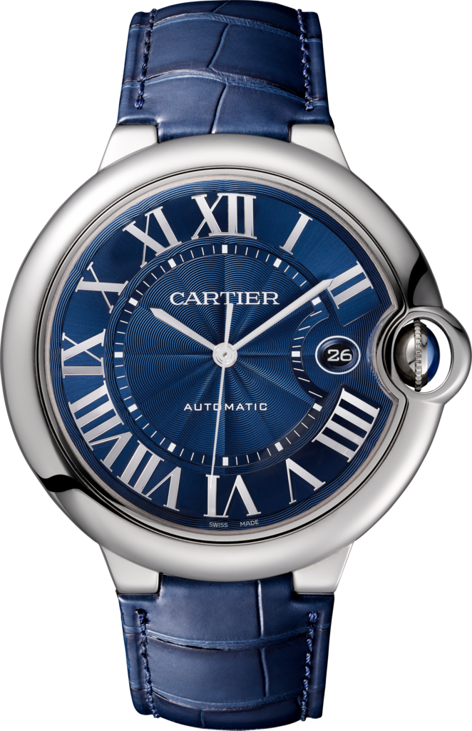 Ballon Bleu de Cartier watch42 mm, steel, leather