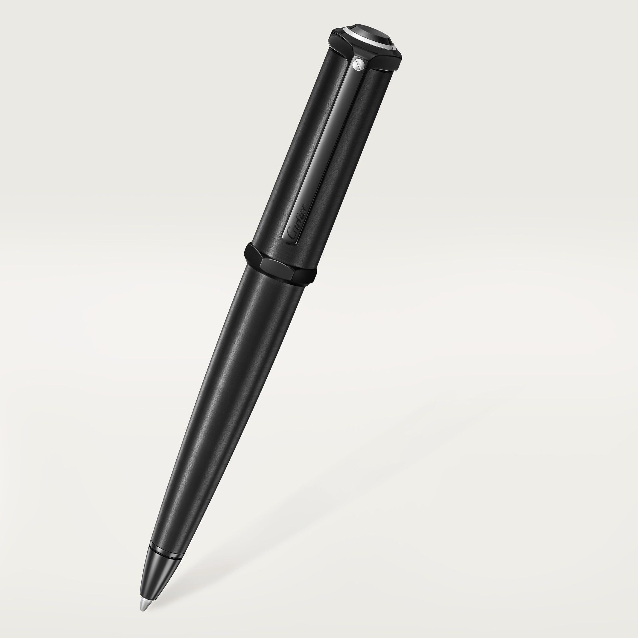 CROP000206 Santos Dumont de Cartier pen Metal and black ADLC palladium finish Cartier