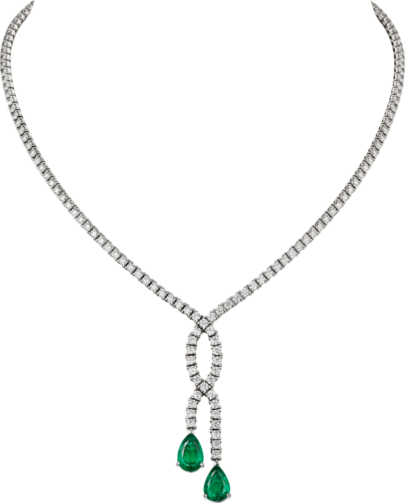 High Jewellery necklaceWhite gold, emeralds, diamonds