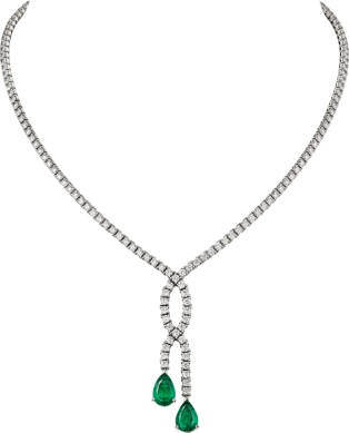 High Jewellery necklace White gold, emeralds, diamonds