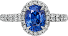 Cartier Destinée Solitaire with coloured stone Platinum, sapphire, diamonds