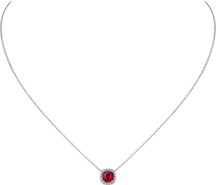 Cartier Destinée necklace with coloured stone White gold, rubies, diamonds