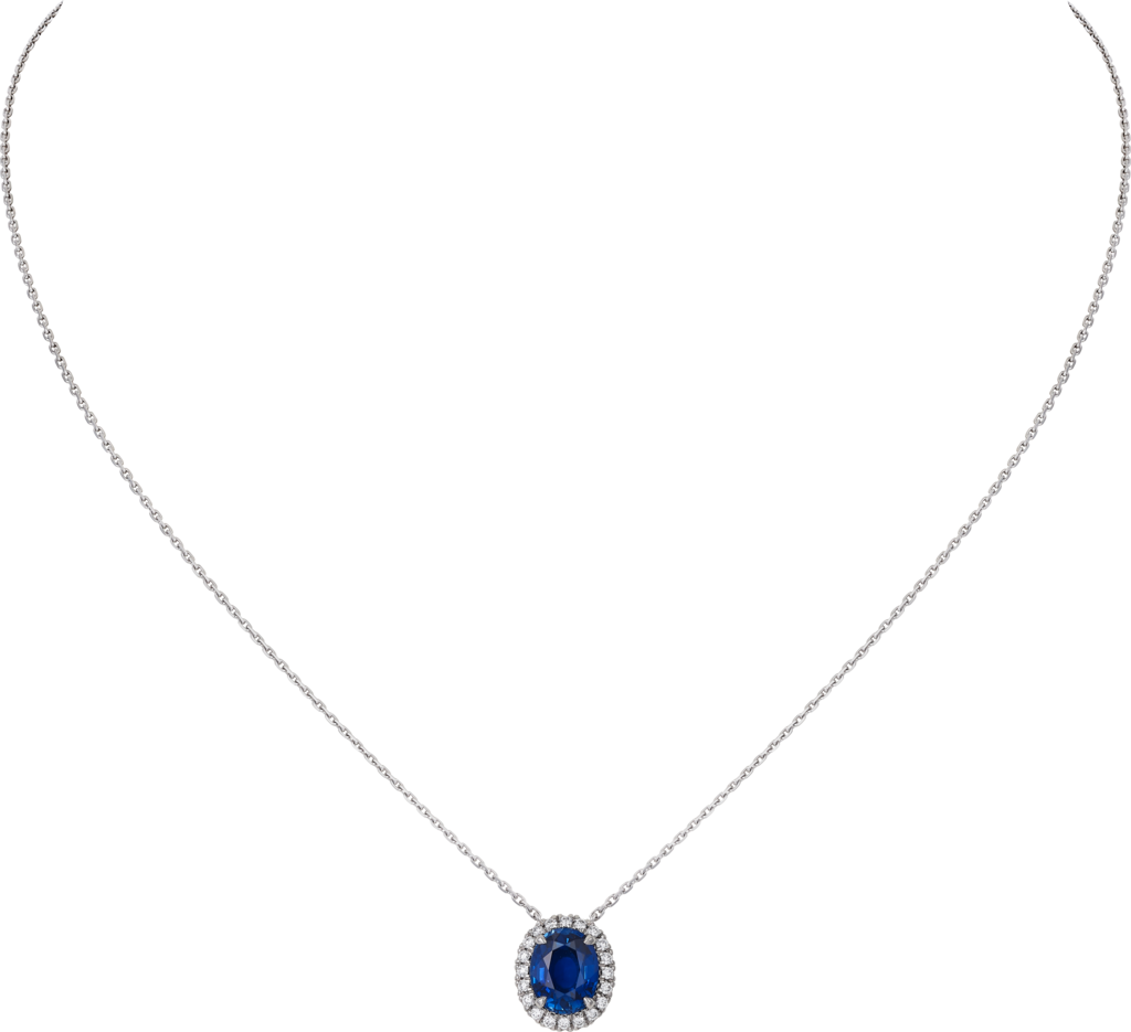 Cartier Destinée necklace with coloured stonePlatinum, sapphire, diamonds