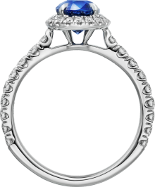 Cartier Destinée Solitaire with coloured stone Platinum, sapphire, diamonds