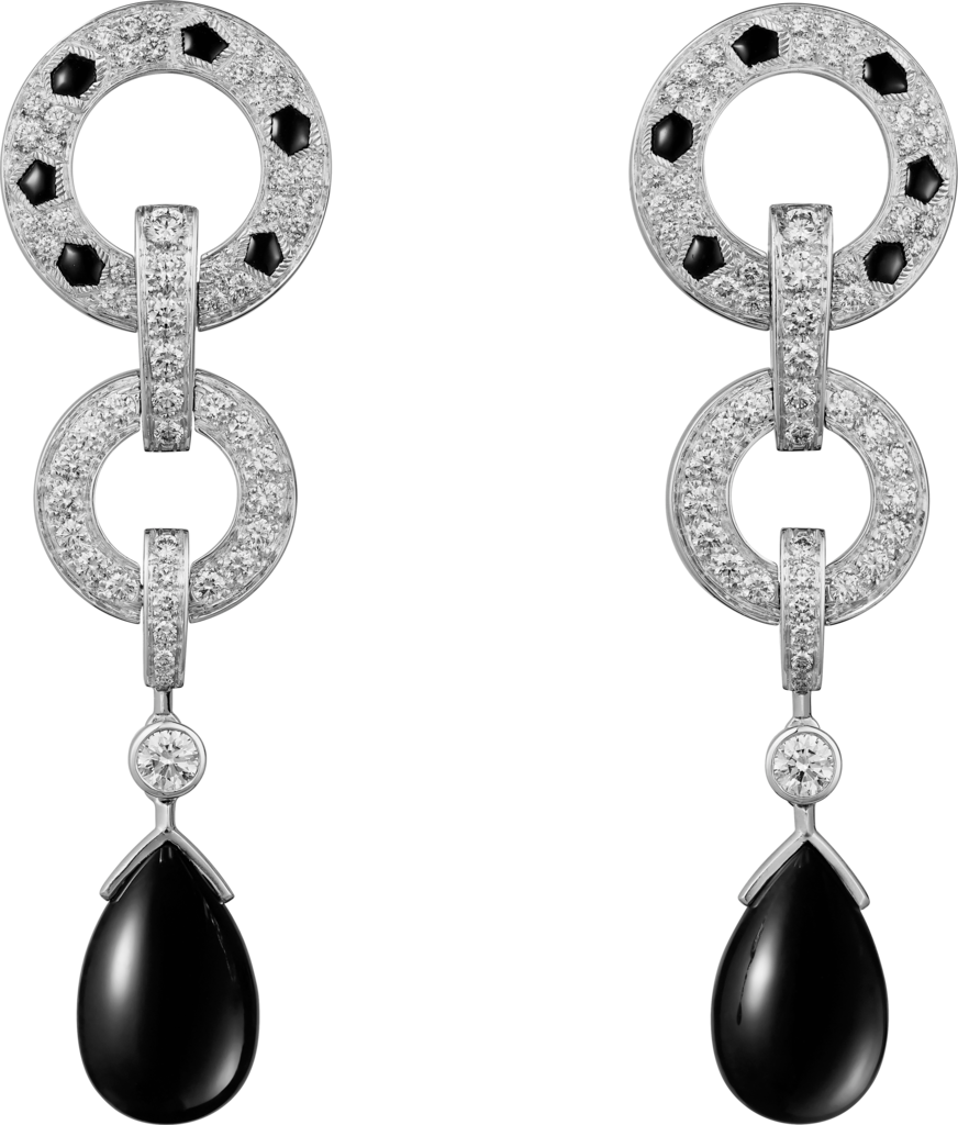 Panthère de Cartier earringsWhite gold, onyx, diamonds