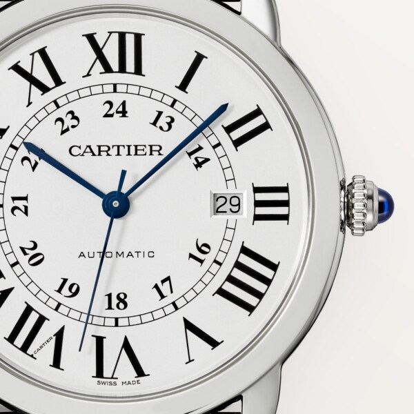 Ronde Solo de Cartier watch 42mm, automatic movement, steel, leather