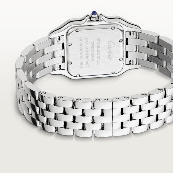 Panthère de Cartier watch Medium model, quartz movement, steel