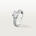 1895 solitaire, brilliant-cut diamond, paved   Platinum, diamonds