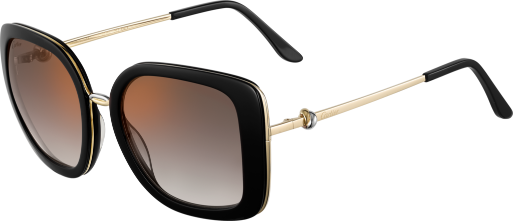 Trinity sunglassesBlack composite, graduated grey lenses with golden flash