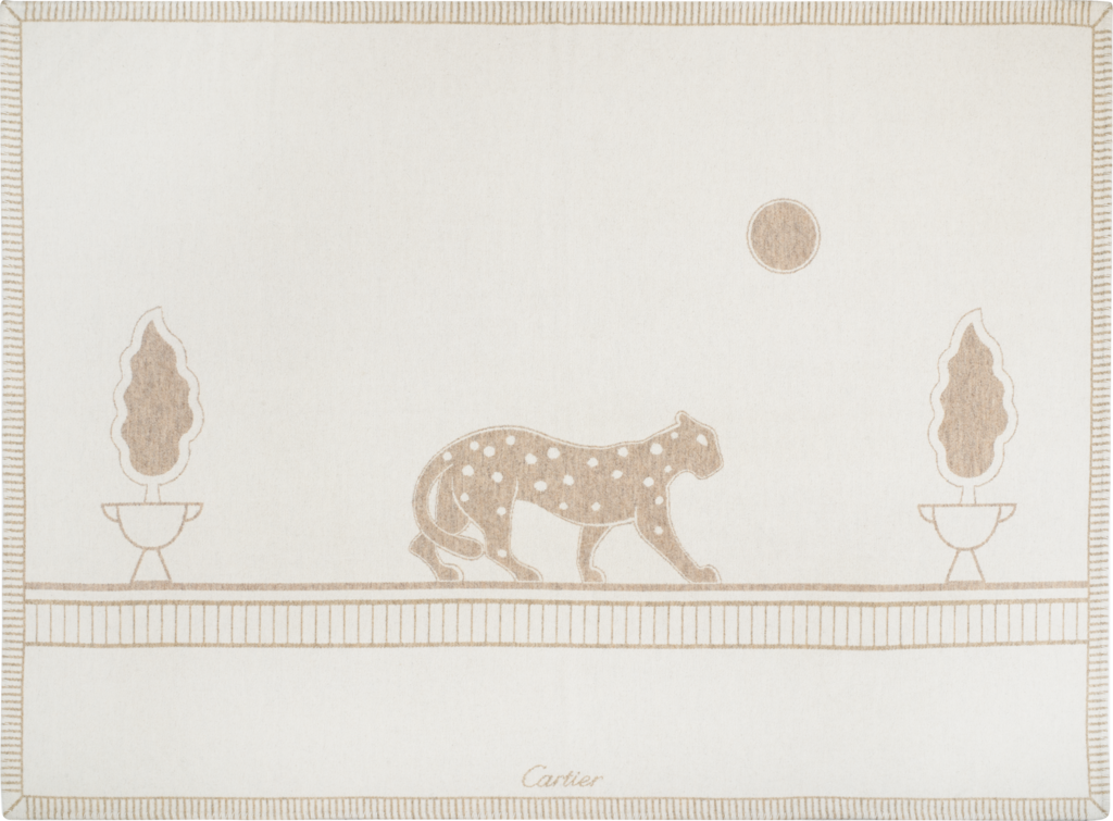 Panthère de Cartier blanketMerino wool and cashmere