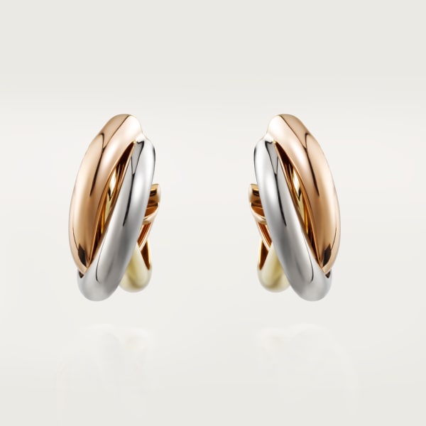 Trinity earrings White gold, yellow gold, rose gold