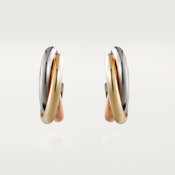 Trinity earrings White gold, yellow gold, rose gold