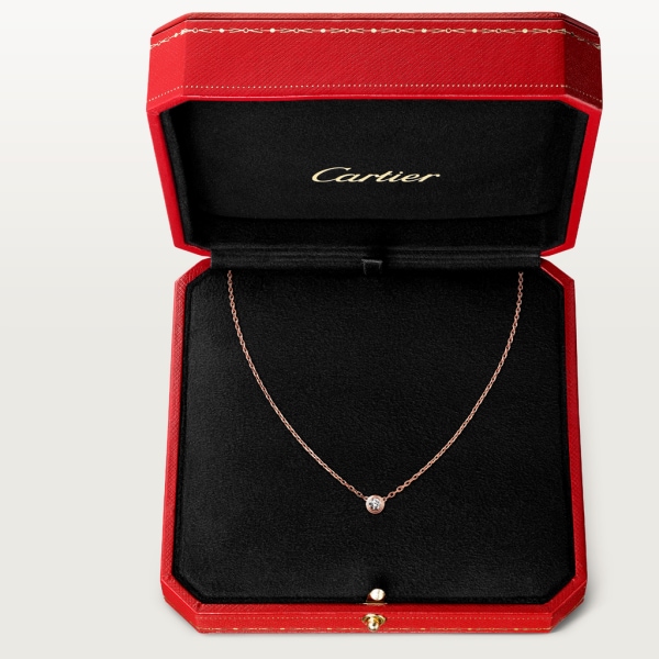 Cartier d'Amour necklace, small model Rose gold, diamond