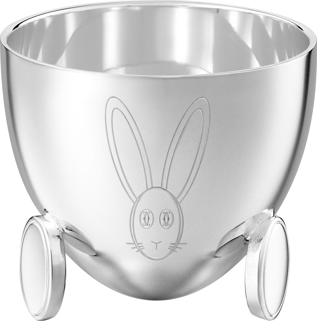 Cartier Baby rabbit egg cupSilver