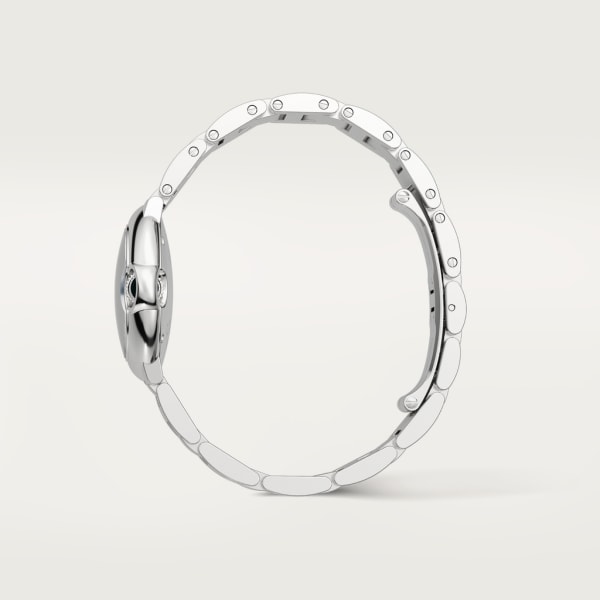 Ballon Bleu de Cartier watch 28mm, quartz movement, steel, diamonds
