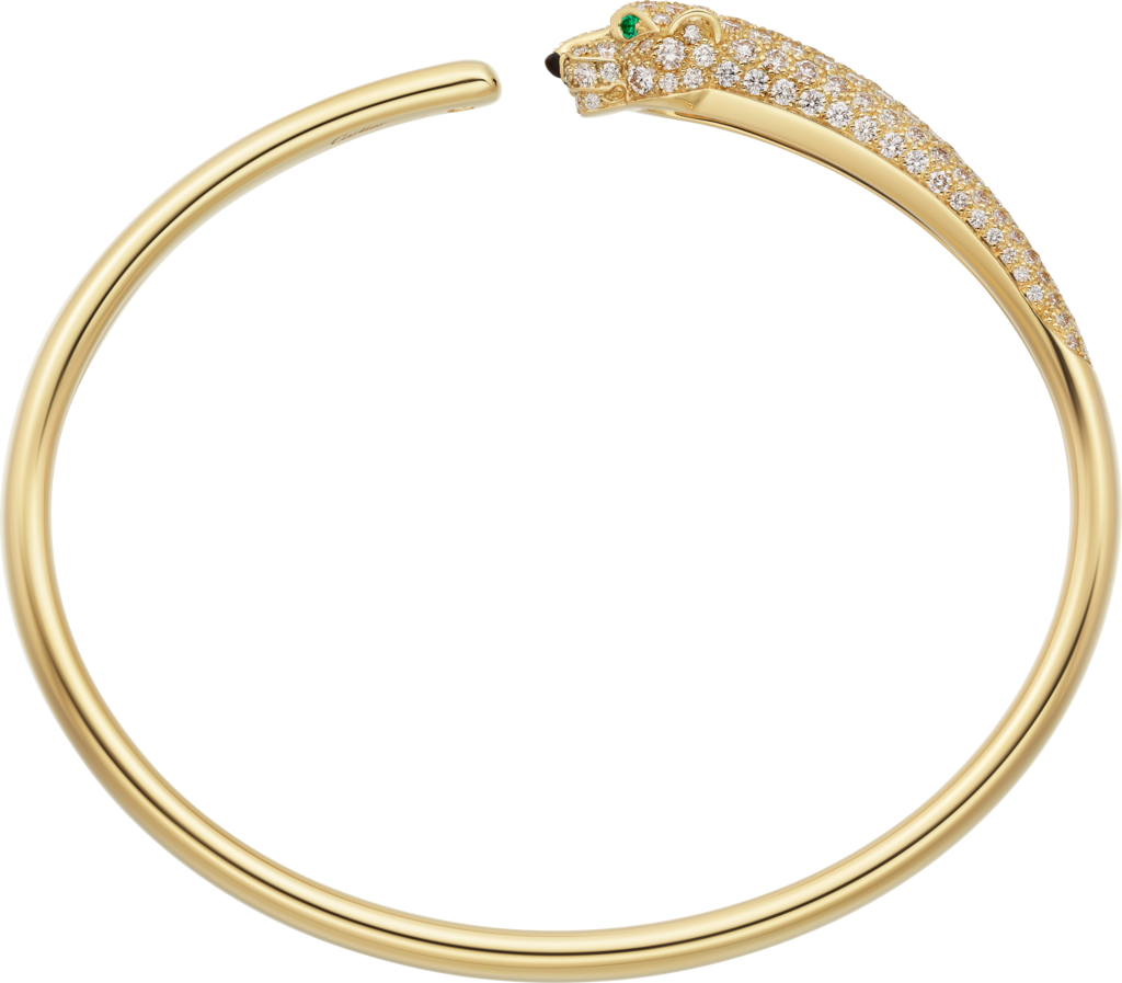 Panthère de Cartier braceletYellow gold, onyx, emeralds, diamonds