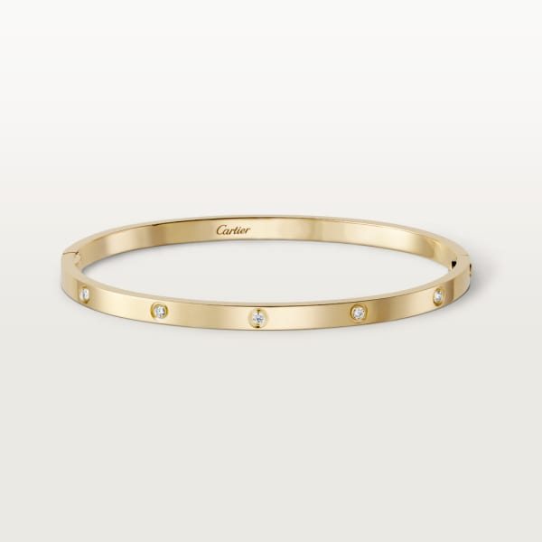 LOVE bracelet, small model, 10 diamonds: LOVE bracelet, small model, yellow gold 750/1000