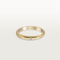 1895 wedding ring, width 2.6 mm, 1 diamond Yellow gold, diamond