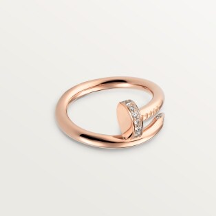 Juste un Clou ring, classic model, diamonds Rose gold, diamonds