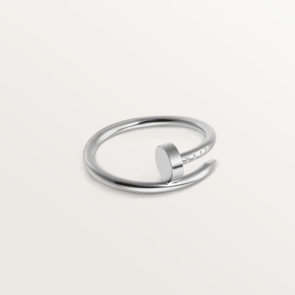 Juste un Clou ring SM: Juste un Clou ring, small model, 18K white gold. Width: 1.8mm.
