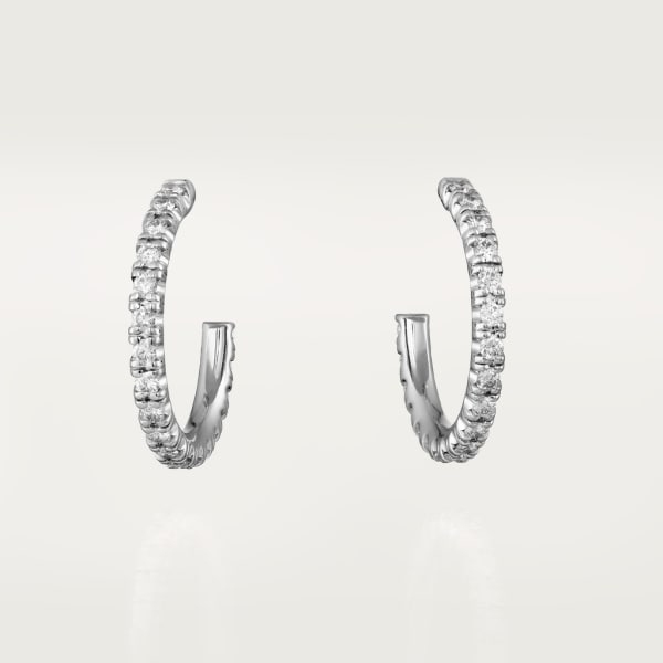 Etincelle de Cartier earrings, small model White gold, diamonds
