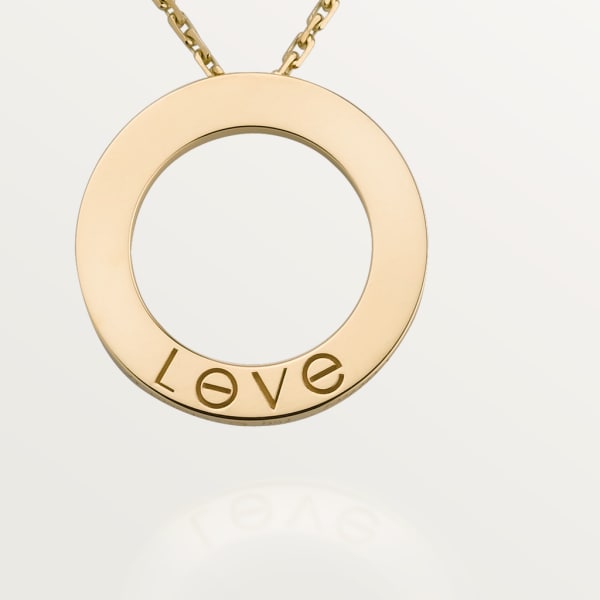 Love necklace, 3 diamonds Yellow gold, diamonds