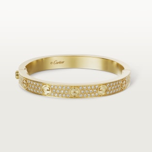 <span class='lovefont'>A </span> bracelet, classic model, paved Yellow gold, diamonds