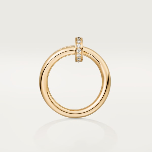 Juste un Clou ring, classic model, diamonds Yellow gold, diamonds