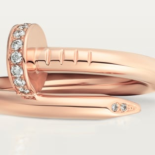 Juste un Clou ring, classic model, diamonds Rose gold, diamonds