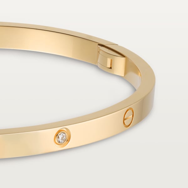 Love bracelet, small model, 6 diamonds Yellow gold, diamonds