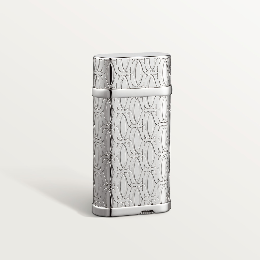 Lighter Double C LogoMetal, palladium finish